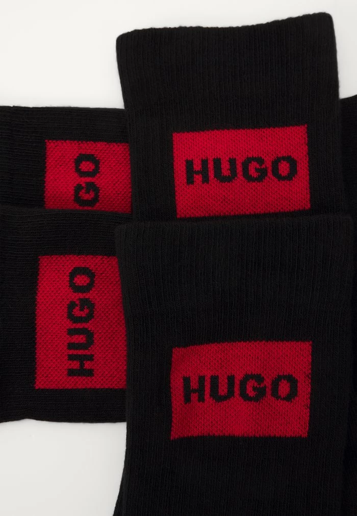Bon marché 👍 HUGO LABEL 2 PACK - Chaussettes - Black 🎁 2 Bon marché 👍 HUGO LABEL 2 PACK - Chaussettes - Black 🎁 – Image 2