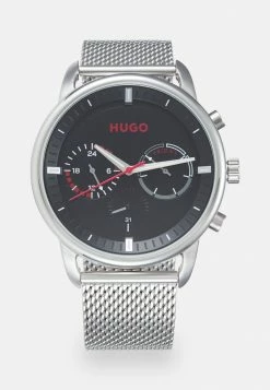 Coupon ⌛ HUGO ADVISE - Montre - Silver-coloured/black 🔥