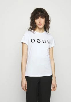 Bon marché ❤️ HUGO THE TEE - T-shirt Imprimé - White 🔔