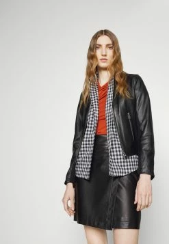 Offres 👍 HUGO LANORE - Veste En Cuir - Black 😀 -HUGO Sales 66e17d999cfb421ab800979312da721a