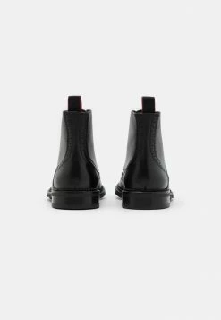 Nouveau 🧨 HUGO Bottines à Lacets - Black 👏 -HUGO Sales 6b62fd1441974a2e8cea3af0b968f62a