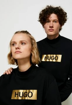 Bon marché ⭐ HUGO DISAMU METALLIC UNISEX - T-shirt à Manches Longues - Black/gold 😉 -HUGO Sales 6d9b8d5ef47f454394b266e0a427adbb