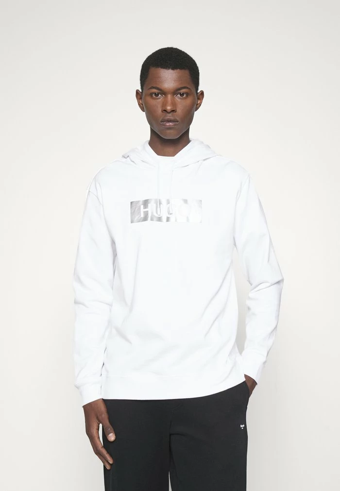 Le moins cher ⭐ HUGO DAISUKE METALLIC UNISEX - Sweat à Capuche - White/silver 🧨 1 Le moins cher ⭐ HUGO DAISUKE METALLIC UNISEX - Sweat à Capuche - White/silver 🧨