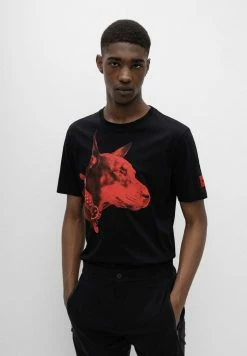 Coupon 😉 HUGO T-shirt Imprimé - Black ⌛