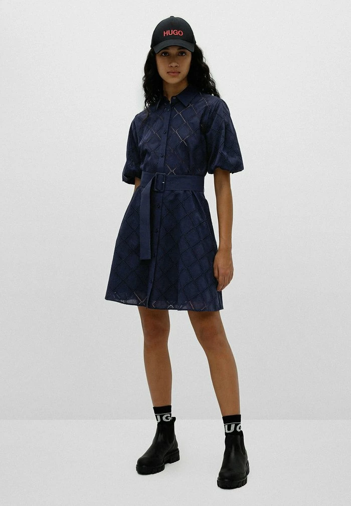 Offres ✨ HUGO Robe Chemise - Dark Blue 🛒 2 Offres ✨ HUGO Robe Chemise - Dark Blue 🛒 – Image 2