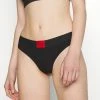 Bon marché 🥰 HUGO THONG LABEL - String - Black 🎁