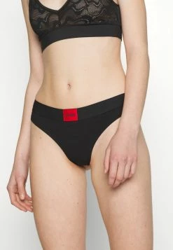 Bon marché 🥰 HUGO THONG LABEL - String - Black 🎁