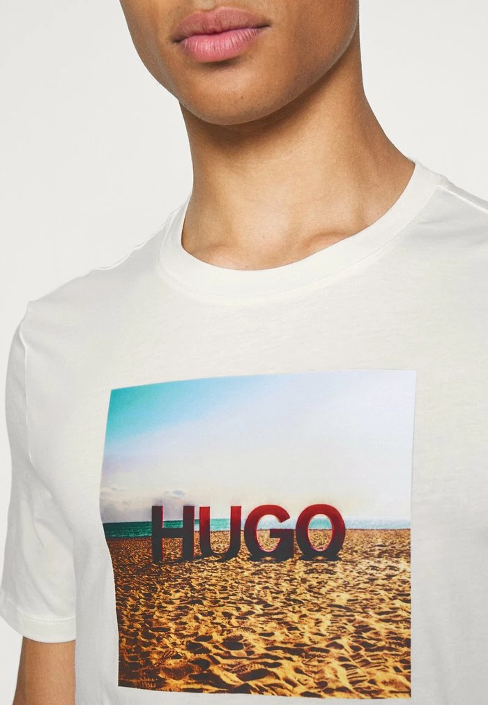 Promo ⭐ HUGO DOLDPLAY - T-shirt Imprimé - Natural 👍 4 Promo ⭐ HUGO DOLDPLAY - T-shirt Imprimé - Natural 👍 – Image 4