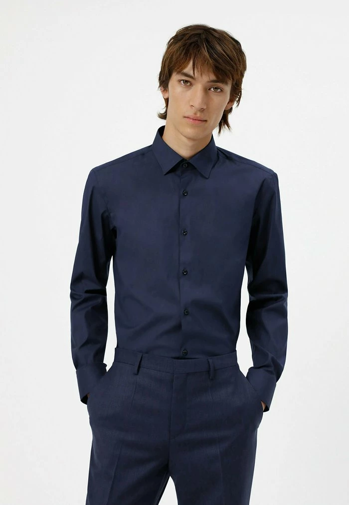 Offres 🔔 HUGO KENNO - Chemise Classique - Dark Blue 👍 1 Offres 🔔 HUGO KENNO - Chemise Classique - Dark Blue 👍