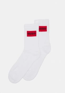Meilleure affaire ⭐ HUGO LABEL 2 PACK - Chaussettes - White ⭐
