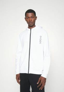 Nouveau 👍 HUGO DEERIO - Sweat à Capuche Zippé - White ✔️