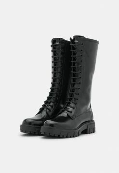 Grosses soldes 🔥 HUGO AXEL MID BOOT - Bottes à Lacets - Black 🧨 -HUGO Sales 82cdec91ddb04886b7fe32bd0ae9a88b