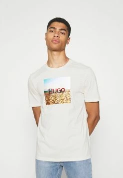 Promo ⭐ HUGO DOLDPLAY - T-shirt Imprimé - Natural 👍