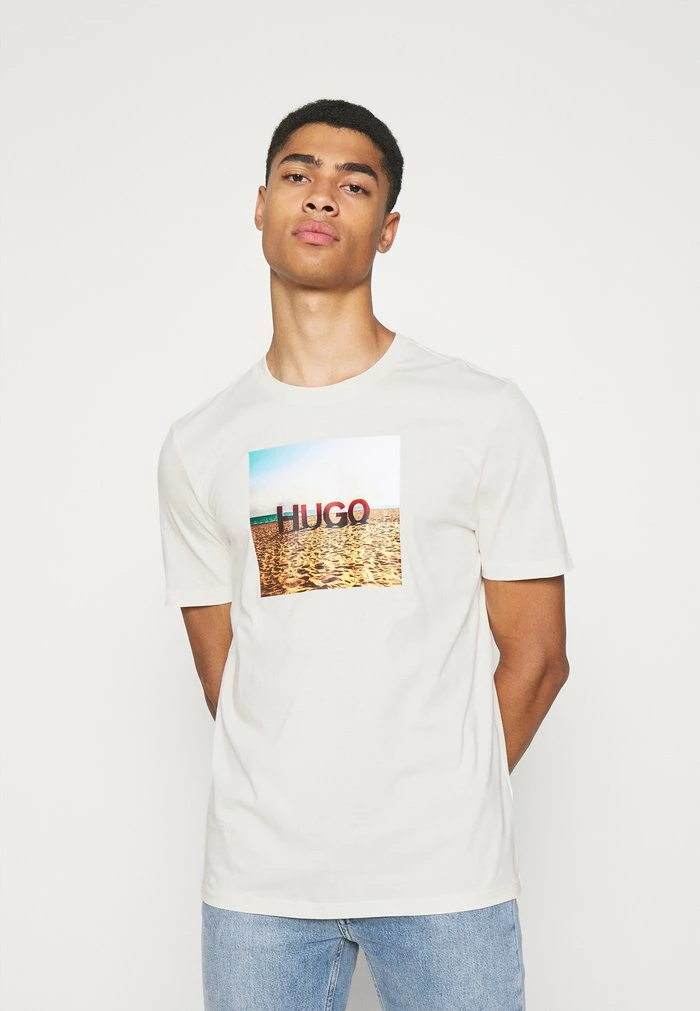 Promo ⭐ HUGO DOLDPLAY - T-shirt Imprimé - Natural 👍 1 Promo ⭐ HUGO DOLDPLAY - T-shirt Imprimé - Natural 👍