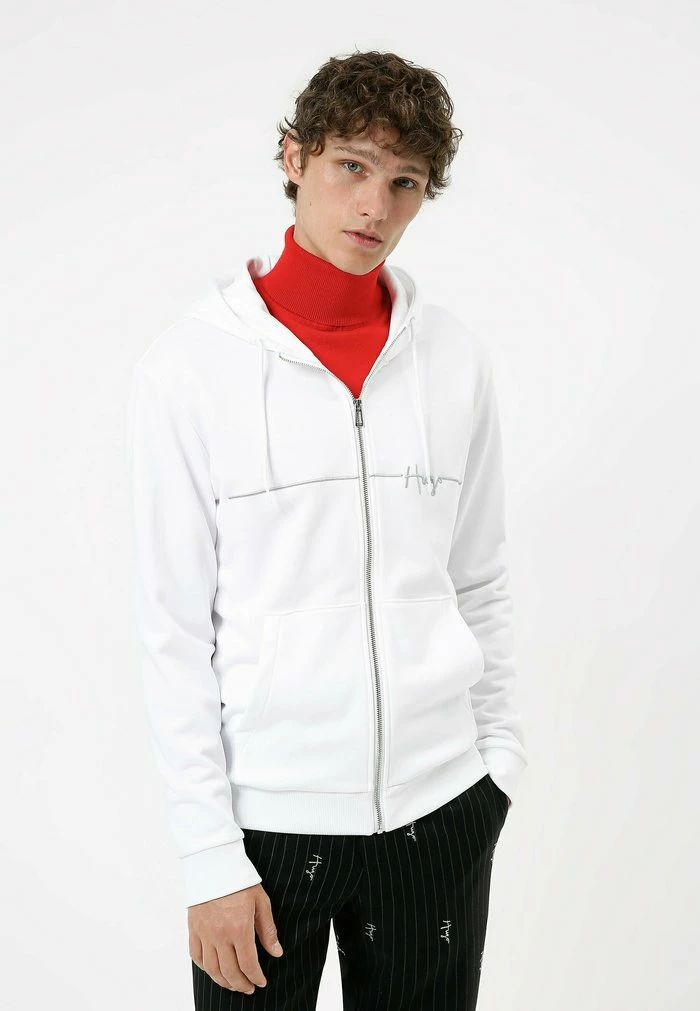 Bon marché 🧨 HUGO Sweat à Capuche - White 🎁 1 Bon marché 🧨 HUGO Sweat à Capuche - White 🎁