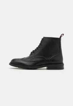 Nouveau 🧨 HUGO Bottines à Lacets - Black 👏