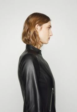 Offres 👍 HUGO LANORE - Veste En Cuir - Black 😀 -HUGO Sales 8ac70c37f8404aeba16e0ede52c51b70