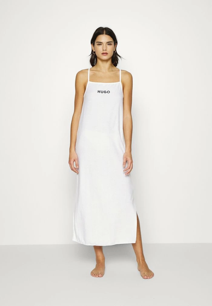 Nouveau ✔️ HUGO 👗 DRESS TERRY PURE - Chemise De Nuit / Nuisette - White ✨ 2 Nouveau ✔️ HUGO 👗 DRESS TERRY PURE - Chemise De Nuit / Nuisette - White ✨ – Image 2