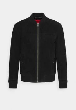 Sortie ❤️ HUGO LAOTO - Veste En Cuir - Black 👏 -HUGO Sales 8f08bb65ac3141c0b533a2a1acdfc54d