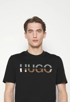 Acheter 😉 HUGO DENGHIS - T-shirt Imprimé - Black 👍