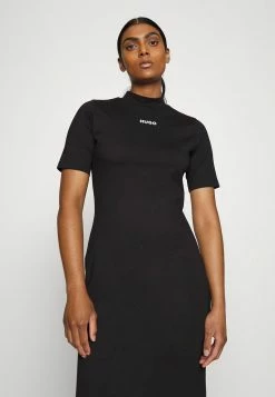 Budget ✔️ HUGO NARCISSA - Robe En Jersey - Black ⌛ -HUGO Sales 90740fd678e84990a6d7b10ddf5f74db