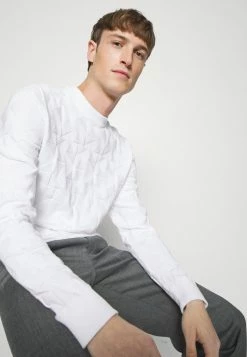 Nouveau 😉 HUGO STRUCTON - Pullover - White 🔔 -HUGO Sales 91436bfee8f34c4f9248dac7d73cd765