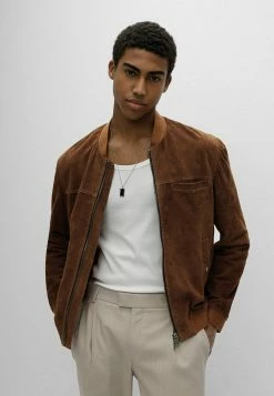 Meilleure affaire 🤩 HUGO Blouson Bomber - Brown 🛒