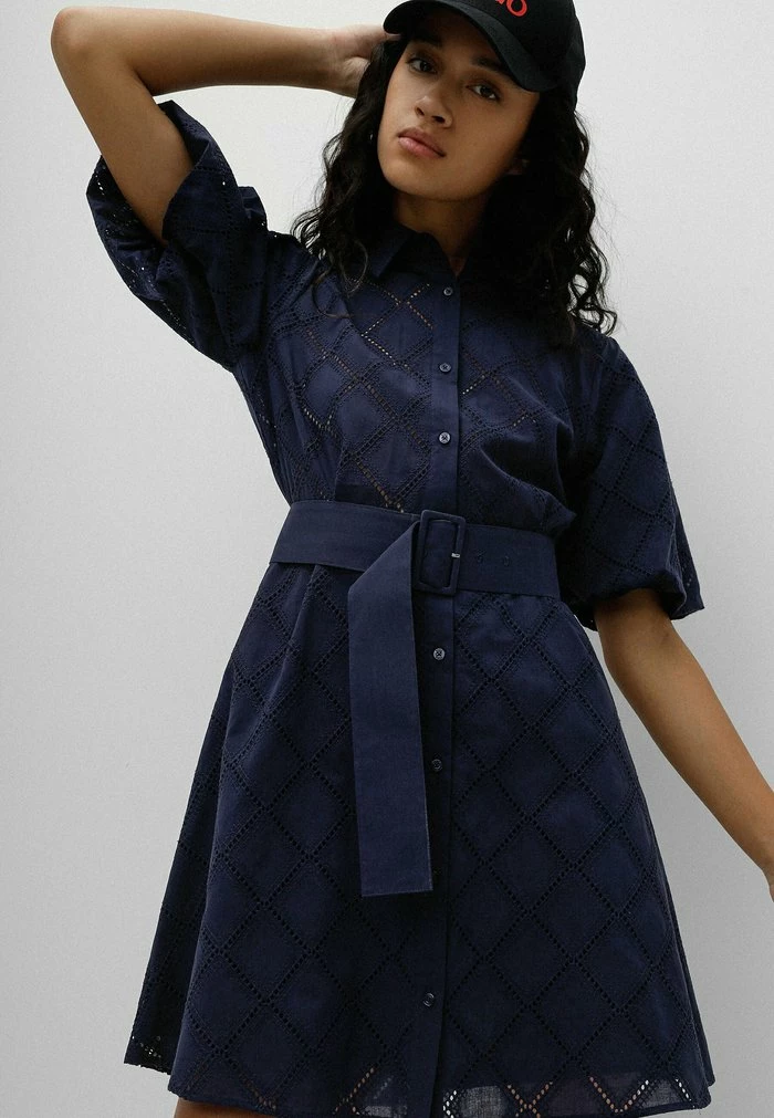 Offres ✨ HUGO Robe Chemise - Dark Blue 🛒 5 Offres ✨ HUGO Robe Chemise - Dark Blue 🛒 – Image 5