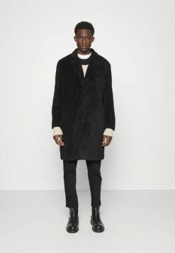 Nouveau ⌛ HUGO MERLON - Manteau Classique - Black 😀