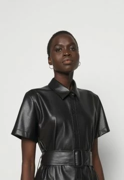 Promo 👍 HUGO KELENI - Robe Chemise - Black 🎁 -HUGO Sales 946c367faf5e4c44905abf66054efb4c