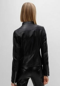 Acheter ✔️ HUGO LADIAS - Veste En Cuir - Black 💯 -HUGO Sales 95d426971e6f4921a1fed2513d98b0d9