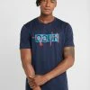 Promo 🎁 HUGO DICAGOLINO - T-shirt Imprimé - Dark Blue 🎁