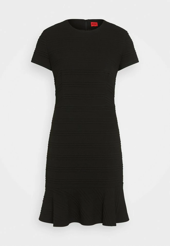 Meilleure affaire 🔔 HUGO KILANAS CLOQUE - Robe De Jour - Black 🔥 4 Meilleure affaire 🔔 HUGO KILANAS CLOQUE - Robe De Jour - Black 🔥 – Image 4