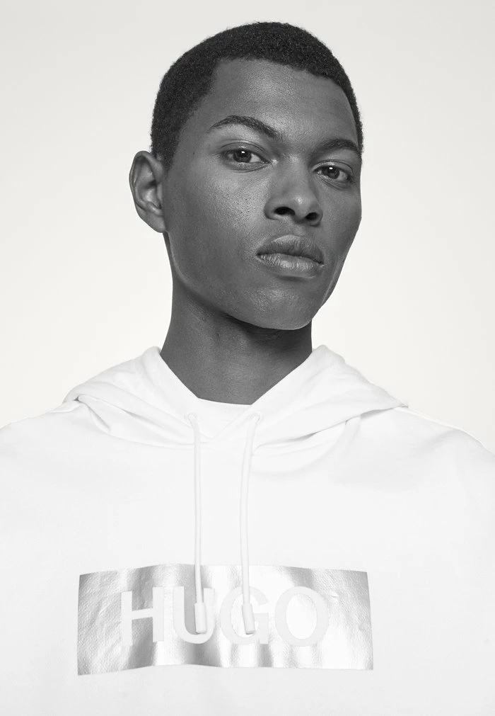 Le moins cher ⭐ HUGO DAISUKE METALLIC UNISEX - Sweat à Capuche - White/silver 🧨 5 Le moins cher ⭐ HUGO DAISUKE METALLIC UNISEX - Sweat à Capuche - White/silver 🧨 – Image 5