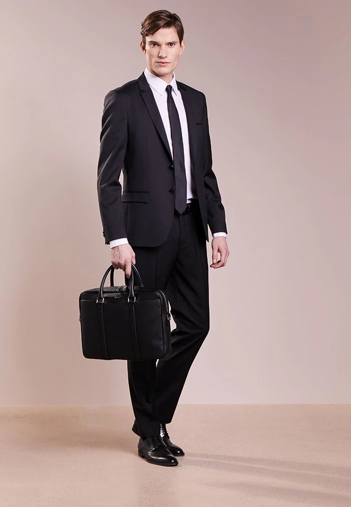 Top 10 🥰 HUGO SIMMONS - Pantalon De Costume - Black 😍 2 Top 10 🥰 HUGO SIMMONS - Pantalon De Costume - Black 😍 – Image 2