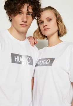 Sortie 🤩 HUGO DIRAGOLINO METALLIC UNISEX - T-shirt Imprimé - White/silver 🌟 -HUGO Sales a5630ba11c7c45f0af932d6c6d7b460a