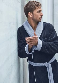 Bon marché 🧨 HUGO BADEMANTEL - Peignoir - Blue 💯