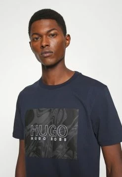 Meilleur prix 🤩 HUGO DOLIVE - T-shirt Imprimé - Dark Blue 😉 -HUGO Sales a8082cd21b1247848ba011f7cb178203