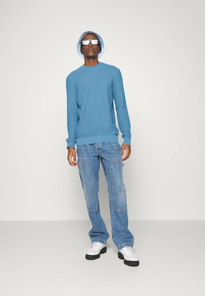 Promo 🔥 HUGO STRUCTURO - Pullover - Medium Blue 🛒 2 Promo 🔥 HUGO STRUCTURO - Pullover - Medium Blue 🛒 – Image 2