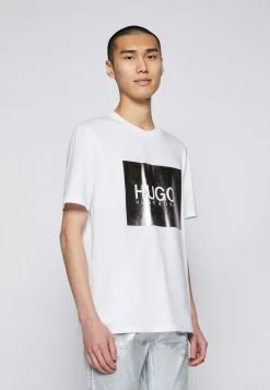 Nouveau 👍 HUGO DOLIVE - T-shirt Imprimé - White 🎁