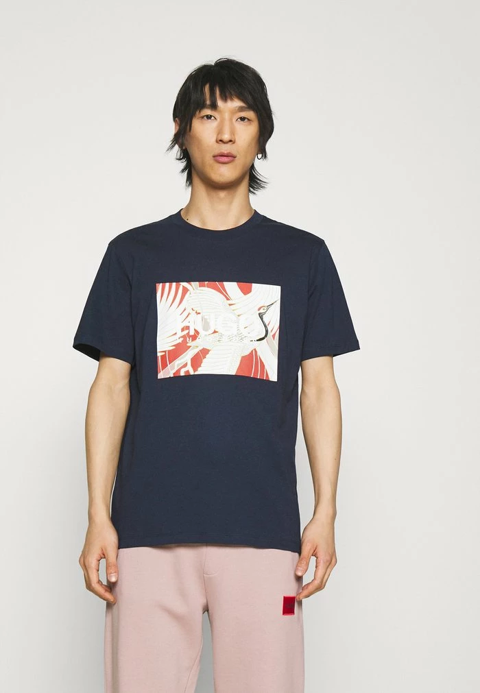 Top 10 🧨 HUGO DOLIVE - T-shirt Imprimé - Dark Blue 👍 1 Top 10 🧨 HUGO DOLIVE - T-shirt Imprimé - Dark Blue 👍