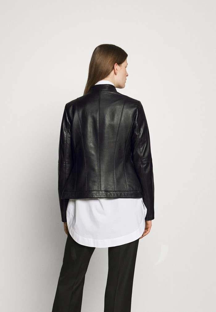 Sortie ✨ HUGO LISAKA - Veste En Cuir - Black 😍 3 Sortie ✨ HUGO LISAKA - Veste En Cuir - Black 😍 – Image 3