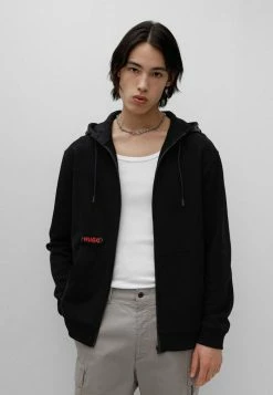 Meilleur prix 🛒 HUGO DYNDALE - Sweat à Capuche Zippé - Black ⭐