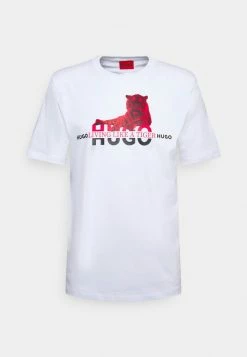 Bon marché ❤️ HUGO DATERTIGER - T-shirt Imprimé - White 🎉