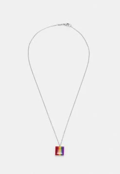 Acheter 🛒 HUGO PRIDE NECKLACE UNISEX - Collier - Silver-coloured 🌟