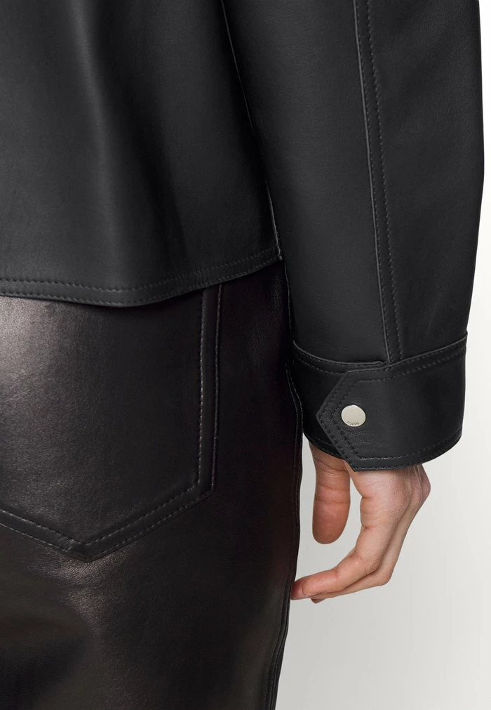 Budget 🔥 HUGO LIVIOS - Veste En Cuir - Black 🥰 7 Budget 🔥 HUGO LIVIOS - Veste En Cuir - Black 🥰 – Image 7