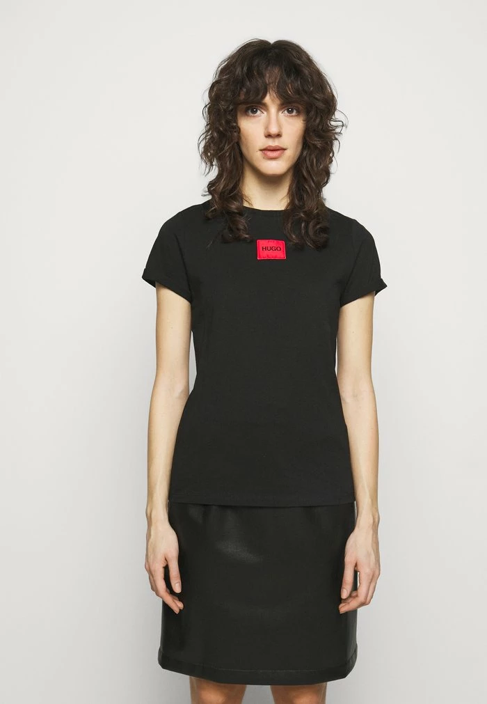 Coupon 👍 HUGO THE SLIMTEE - T-shirt Imprimé - Black 🎁 1 Coupon 👍 HUGO THE SLIMTEE - T-shirt Imprimé - Black 🎁