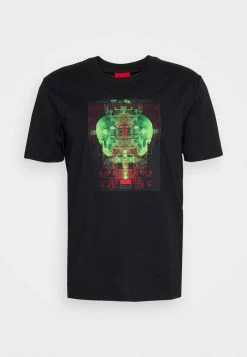 Bon marché 🌟 HUGO DSCULL - T-shirt Imprimé - Black 😉