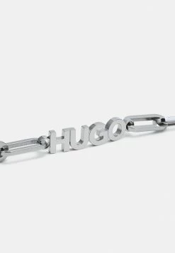 Acheter 🎁 HUGO LOGOBOLD BRACELET UNISEX - Bracelet - Silver-coloured 😍 -HUGO Sales be937f5ab9ac45c2bb7a376aeb78a401