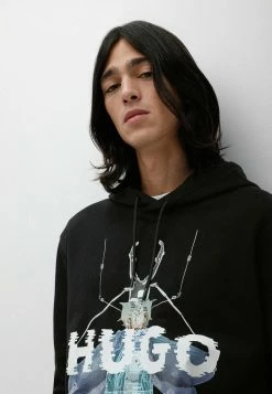 Nouveau 🔥 HUGO Sweat à Capuche - Black 🔥 -HUGO Sales c05b5a35c5344c709dab64e04d8492a8
